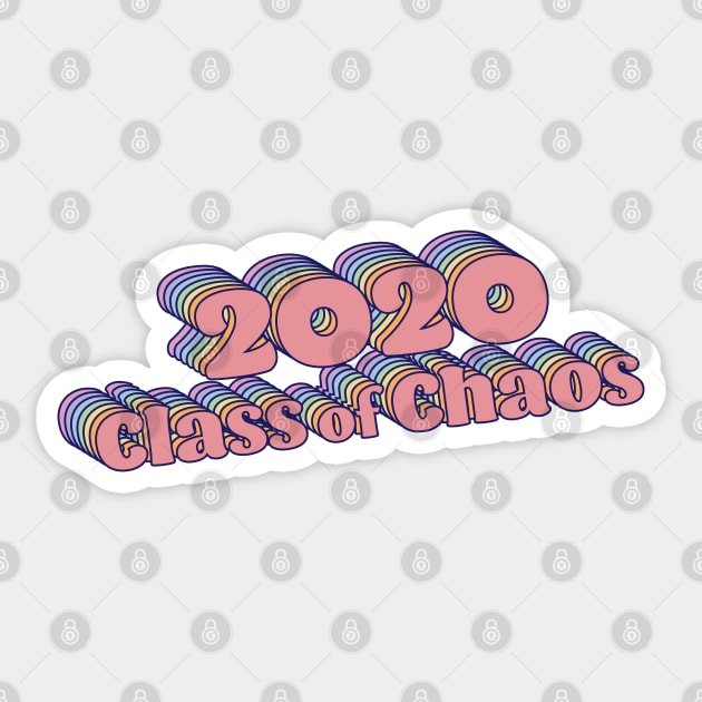 2020 Class of Chaos - Rainbow Retro Girl Sticker by Jitterfly